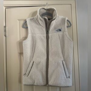 The North Face Cream Sherpa Fleece Vest